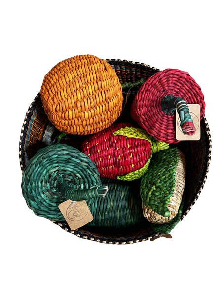 Decorative Weaved Straw Fruit