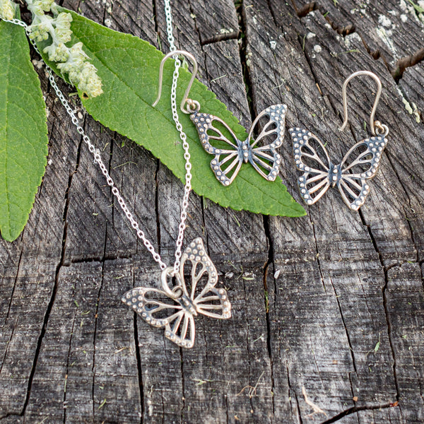 Butterfly Necklace and Earring Set
