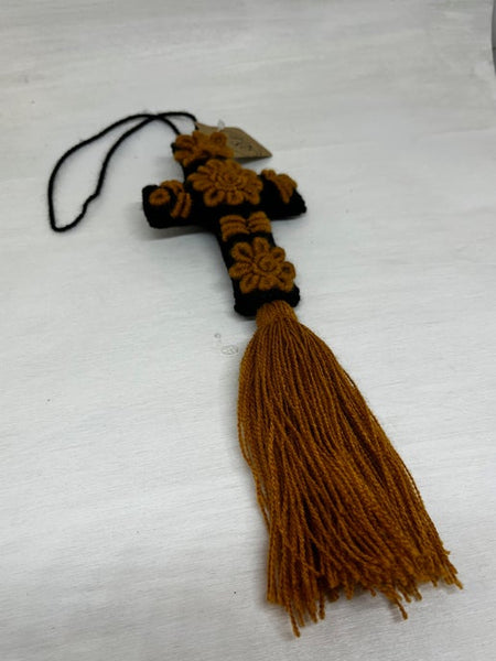 Embroidered Heart Tassels