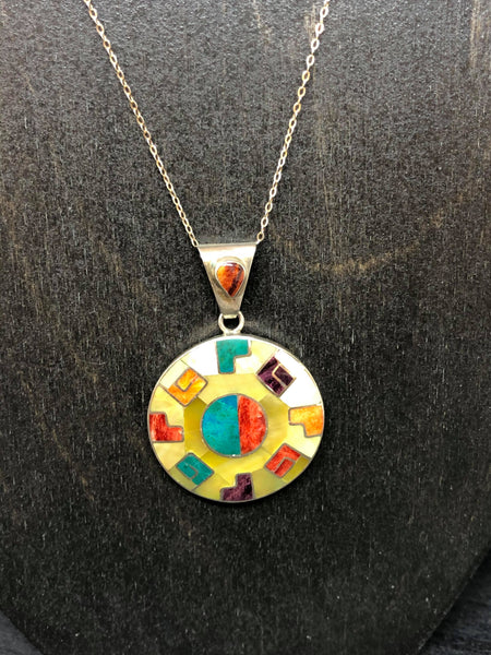 Sterling Silver Inlaid Necklace