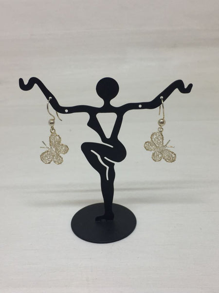 Sterling Silver Crochet Butterfly Earrings