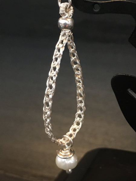Fresh-Water Pearl Sterling Crochet Earrings