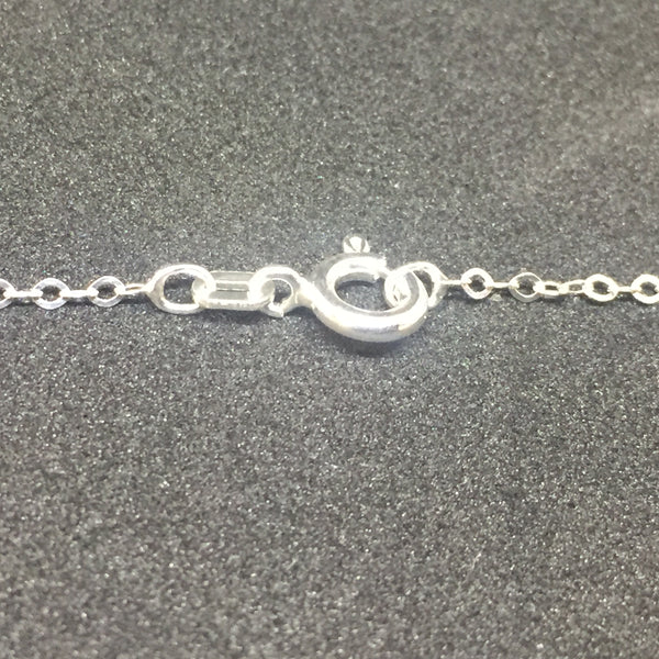 Sterling Silver Wire Crocheted Heart Necklace