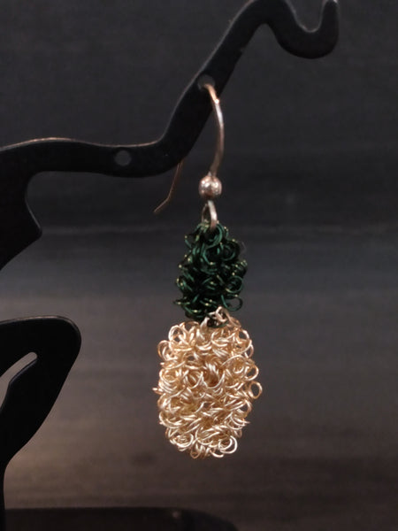 Wire Wrapped Pineapple Earrings
