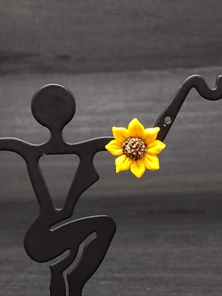Handcrafted Polymer Clay Sunflower Earrings