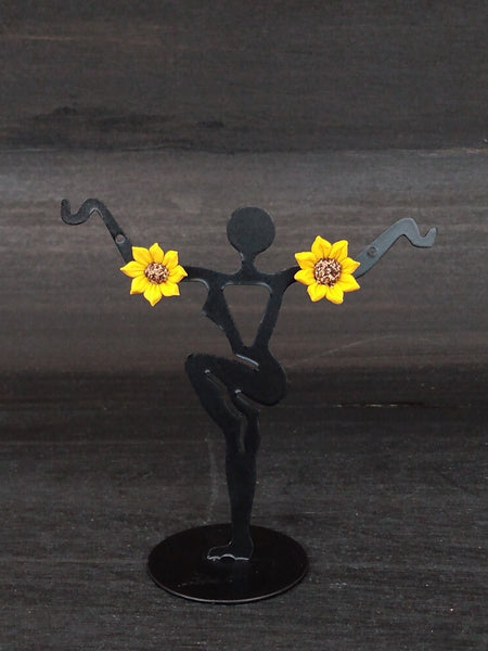 Handcrafted Polymer Clay Sunflower Necklace Set