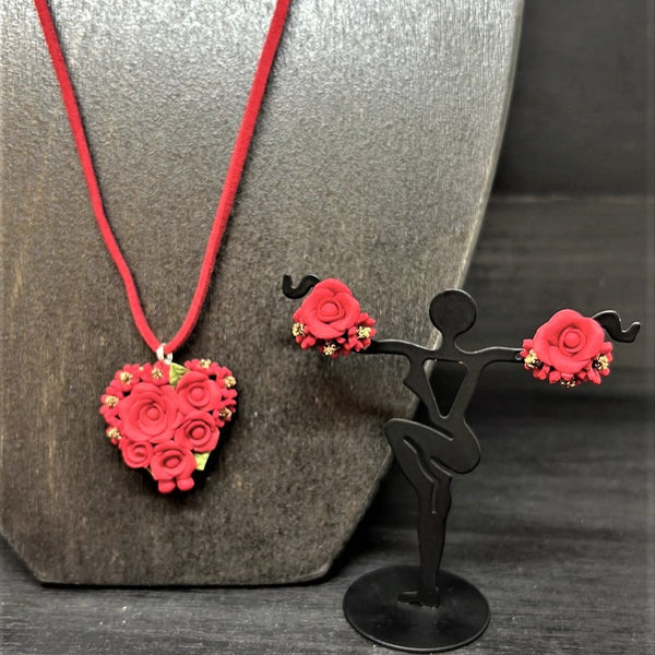 Polymer Clay Necklace & Earring Set