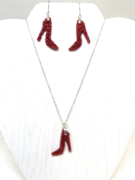 Stiletto Necklace Earring Set