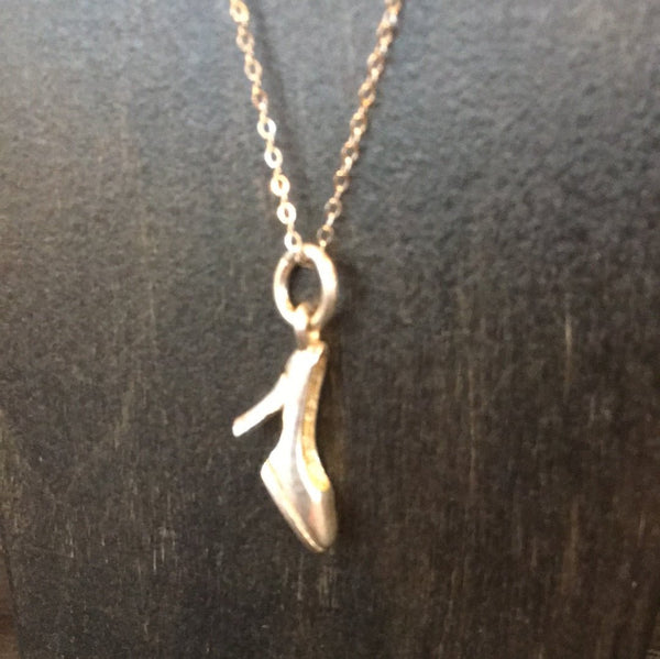 Sterling Silver Shoe Necklace