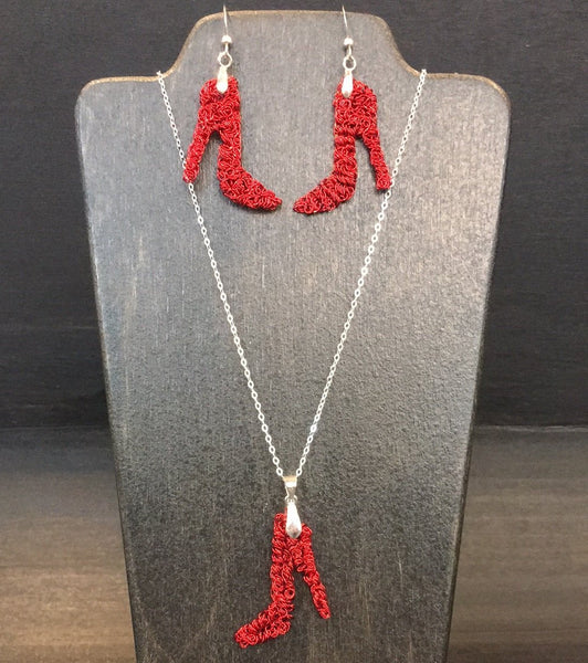 Stiletto Necklace Earring Set