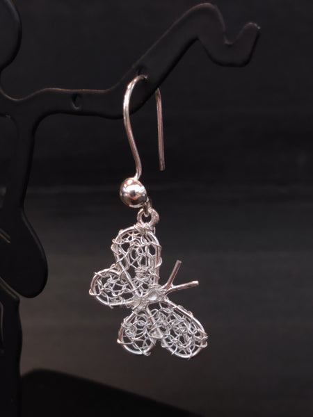 Sterling Silver Crochet Butterfly Earrings