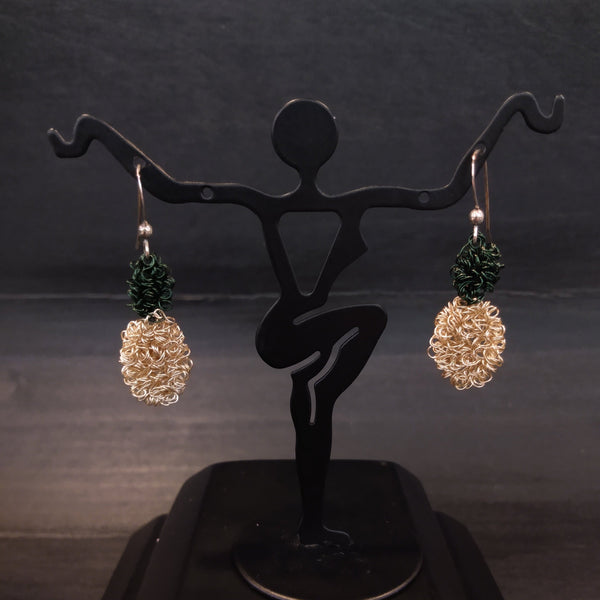 Wire Wrapped Pineapple Earrings