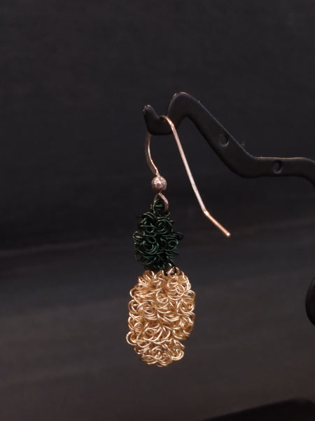 Wire Wrapped Pineapple Earrings