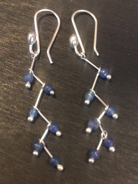 Sterling Silver Agate Earrings