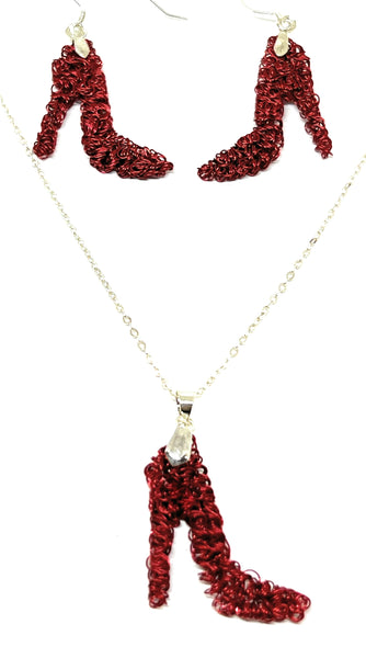 Stiletto Necklace Earring Set