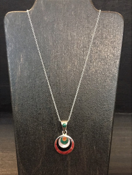 Sterling Silver Inlaid Necklace