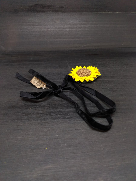 Handcrafted Polymer Clay Sunflower Necklace