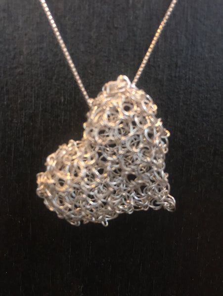 Sterling Silver Heart Pendant Necklace