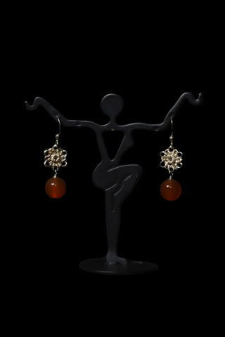 Wire Crochet Citrine Earrings