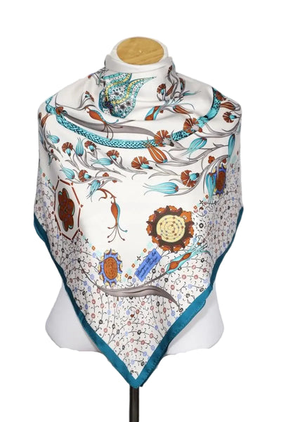 Iznik Tile Pattern Silk Scarves
