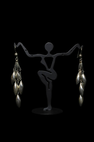 Sterling Silver Wheat Stalk Earrings