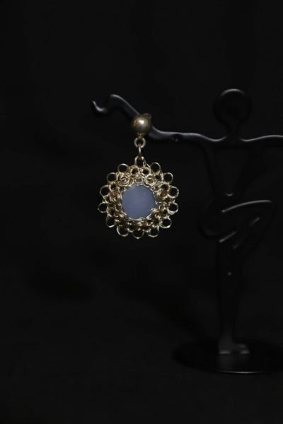 Wire Crochet Angelite Earrings