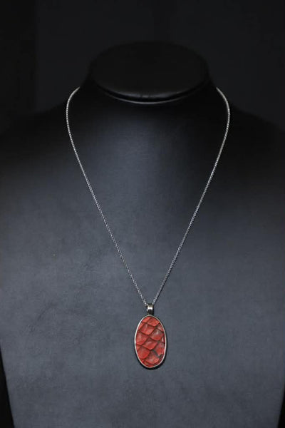 Arapaima Fish Leather Reversable Necklace