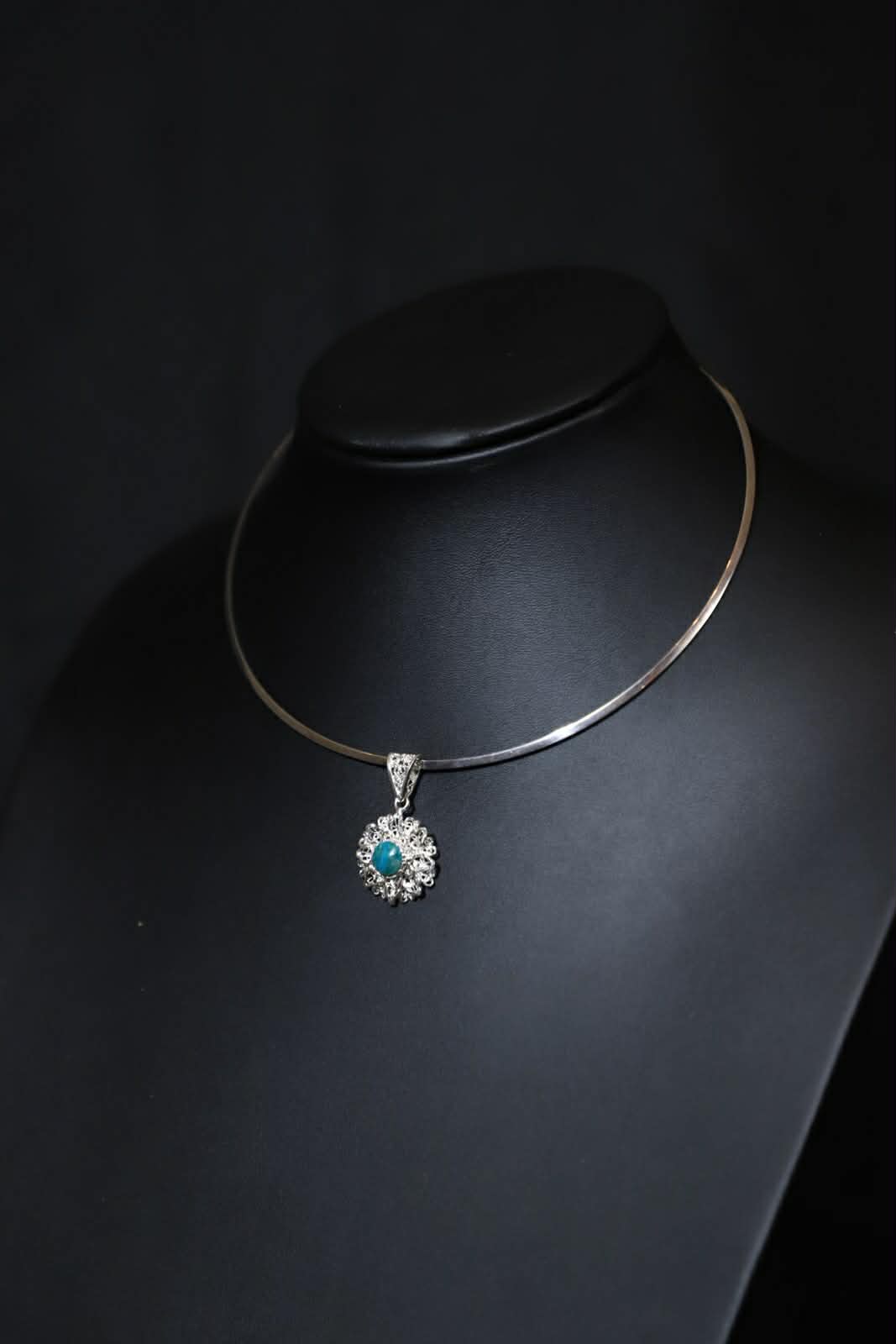 Silver Filigree Necklace and Earring Set