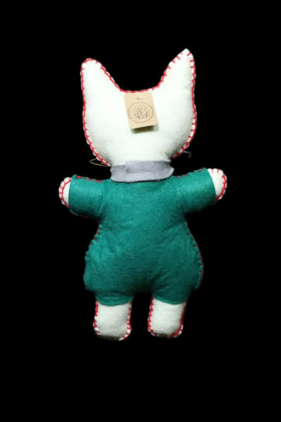 Embroidered Felt Cat