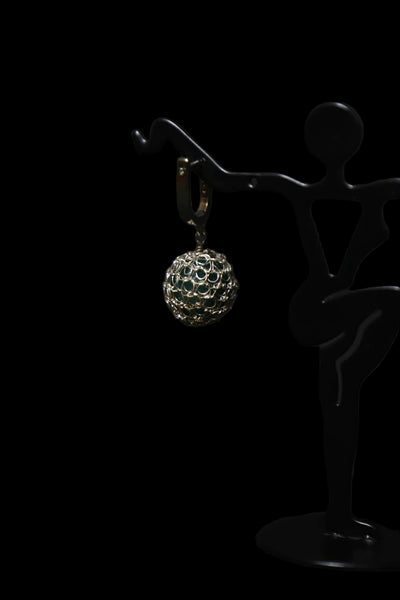 Wire Crochet Sterling Silver Aventurine Earrings