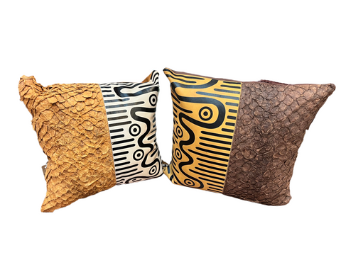 Arapaima Fish Leather Pillow Cases