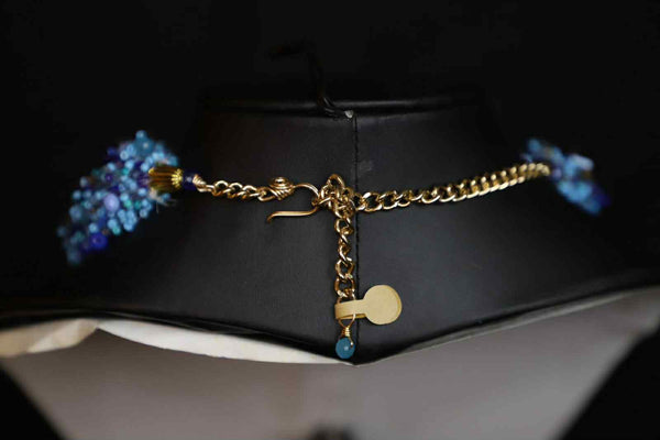 Multi Strand Beaded Airy Crochet Necklace