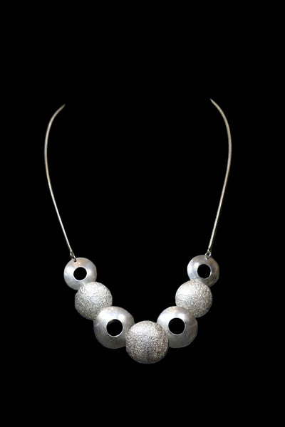 Texturized Disk Necklace