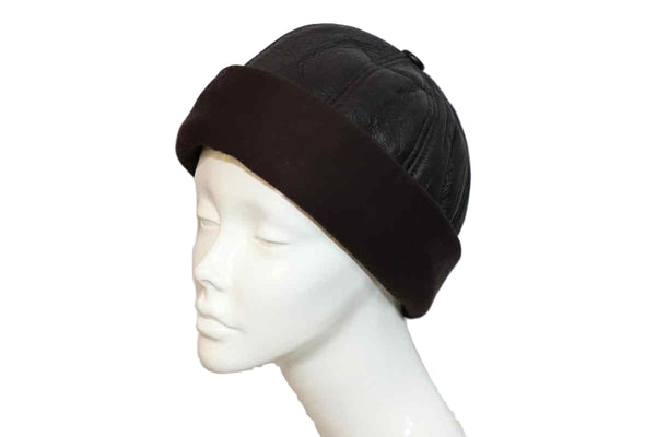 Lambskin Leather Beanie