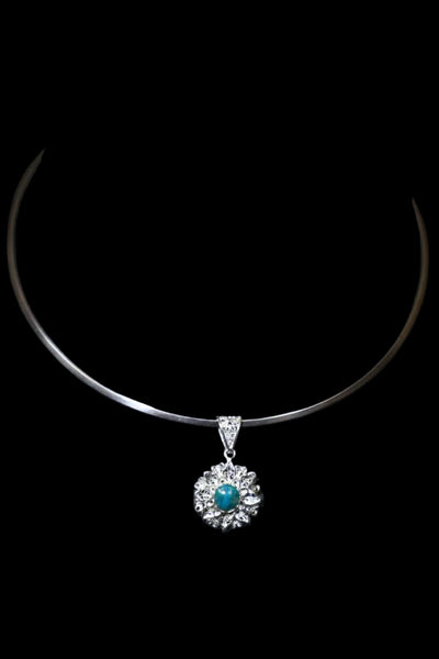 Silver Filigree Necklace and Earring Set