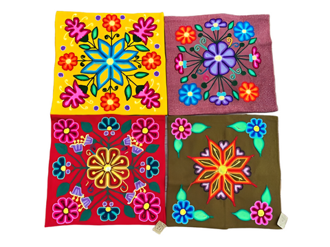 Floral Alpaca Wool Pillow Cases