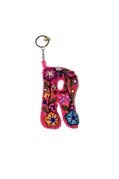 Large Embroidered Key Chain