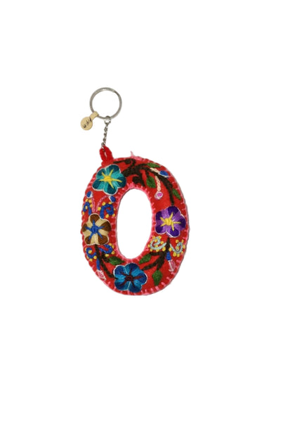 Large Embroidered Key Chain