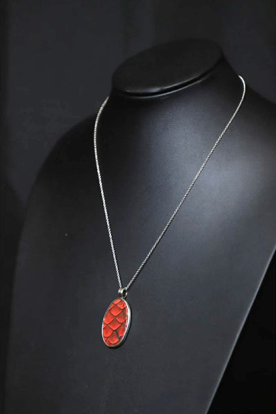 Arapaima Fish Leather Reversable Necklace