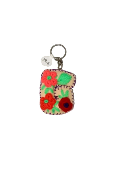 Small Embroidered Key Chain