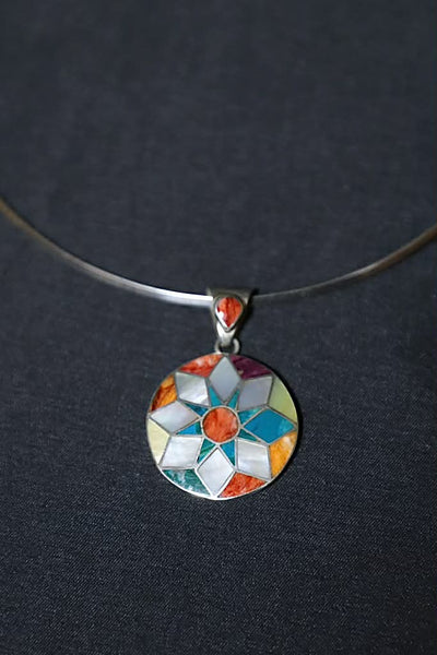 Sterling Silver Inlaid Pendant