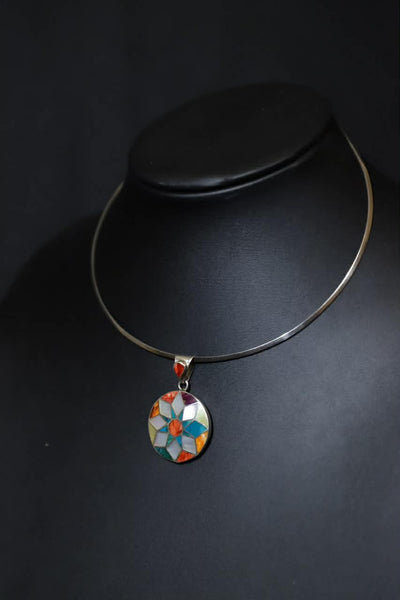 Sterling Silver Inlaid Pendant