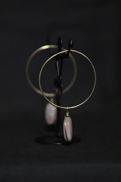 Sterling Silver Rose Quartz Earrings