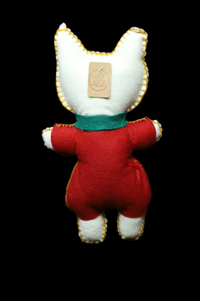 Embroidered Felt Cat