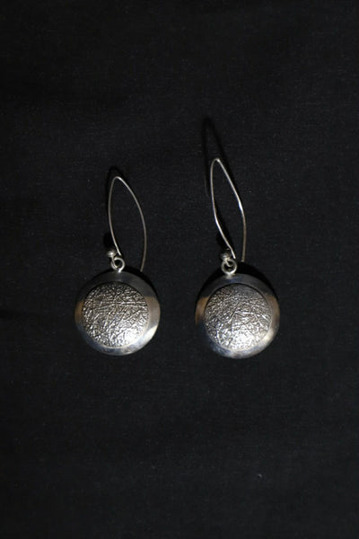 Sterling Silver Disk Earrings