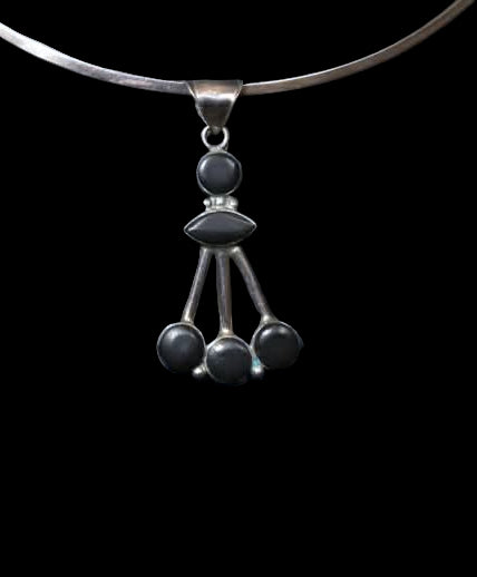 Black Onyx Pendant and Earring Set