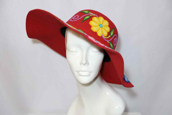Hand-Burned Suede Hat
