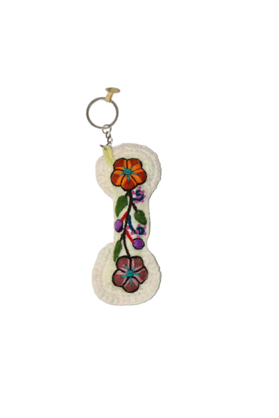 Large Embroidered Key Chain