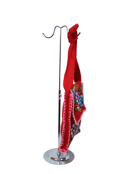 Hand-Embroidered Wool Shoulder Bag