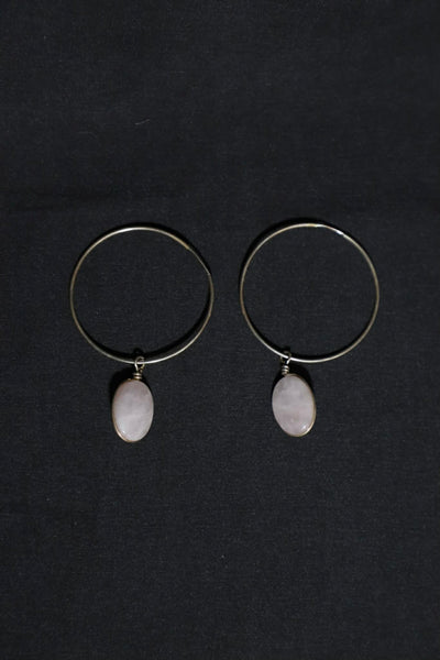 Sterling Silver Rose Quartz Earrings